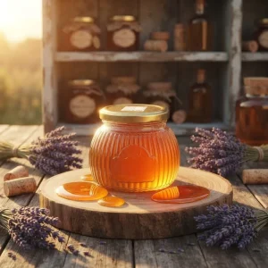 Vertical Striped Lantern Shape Glass Bird Nest Jar With Lid, Sealed Glass Bottle for Stewed Bird Nest, Honey, Food Gift Packaging