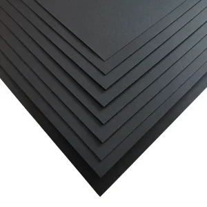 Virgin Wood Pulp Black Cardboard High Stiffness Paperboard for Hot Stamping UV Embossing Packaging Box and Hangtags