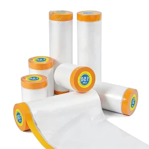 Washi Paper & PE Single Sided Rubber Adhesive 20m Low Noise Dustproof Masking Film for Automotive Body Paint Protection
