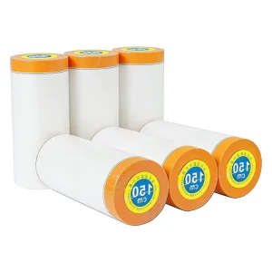 Washi Paper Tape PE Rubber Single Sided Pre Taped Masking Film for Automotive Painting