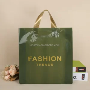 Waterproof Biodegradable Garment Packaging Shopping Bag Hand Length PE Material Screen Printing Shoes