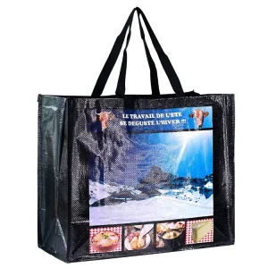 Waterproof Custom Printed Eco Friendly Recyclable Polypropylene Plastic Bag Customized PP Laminated Woven Tote Shopping Bag