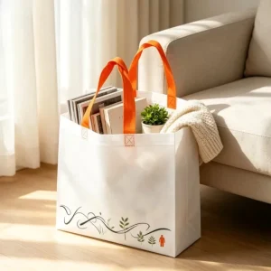 Waterproof Non Woven Shopping Bag Reusable Eco Friendly Grocery Bag Custom Printed Logo for Daily Shopping