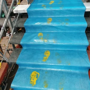 Waterproof PE Film Laminated Non Woven Painter Felt Roll Anti Slipping Temporary Floor Protector for House Remodel Construction