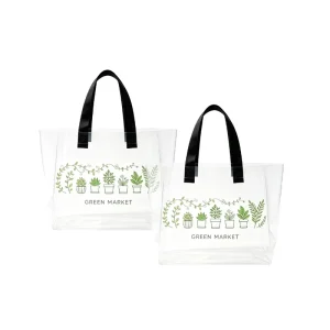 Waterproof Plastic Vegetable Shopping Tote Bag Large Size Plastic Hand Bag