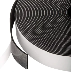 Waterproof Reinforced Wide Double-Sided Pressure Sensitive Adhesive Hot Melt EPDM Foam Tape Heat-Resistant Yellow Liner