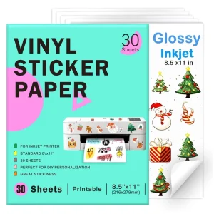 Waterproof Stickers Matte Self Adhesive White Glossy Printable Transparent Sheet A4 Vinyl Sticker Paper for Inkjet Printer
