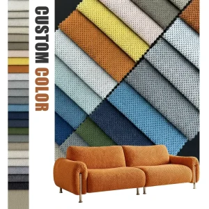 Waterproof Textured Sofa Fabric Wear resistant Suede Anti pilling Upholstery Fabric Solid for Decor