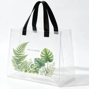 Waterproof Thickened Plastic Tote Bag Durable Daily Shopping Carry Hand Bag