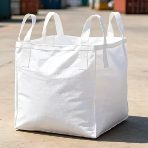 Wear Resistant Woven White PP 1-2 Ton Industrial Jumbo Bag 100% PP FIBC Bags for Raw Material Transfer