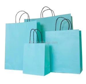 Wedding Party Holiday Dress Clothes Coffee White Kraft Paper Packaging Bag with Handle Features for Effective Promotion