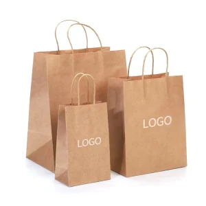 White Black Paper Bag with Logo Recycled Brown Kraft Paper Bags with Handle Custom Kraft Paper Shopping Bag with Your Own Logo