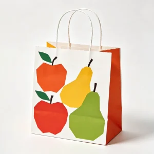 White Brown Bread Baking Kraft Paper Bags With Logo Custom Snack Burger Food Bag Cake Coffee Shop Takeaway Bag With Handles