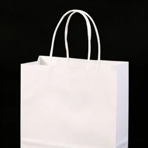 White Brown Kraft Paperboard Bag with Offset Printing Rectangle Brown Kraft Paper Bag
