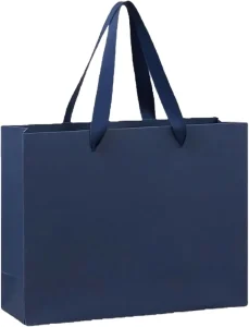 White Card Paper Bags Eco Friendly Durable Reusable Hand Length Handle UV Coated Biodegradable Recyclable Custom Logo Food