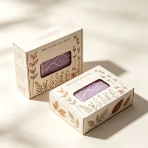 White Card Paper Box for Soap Cosmetic Handmade Soap Packing Box Custom Soap Box