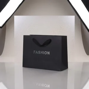 White Card Paper Tote Bag Custom Embossed Logo Thick Durable Paper Bag For Jewelry Watch Boutique Cosmetic Gift Packaging