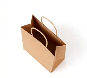 White Card Paper Tote Bags with Handles Custom Design 100Pcs Portable Shopping for Birthday Party Favor