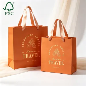 White Cardboard Carrier Bags Premium Shopping Packaging Custom Brand Gift Bags Retail Promotion Packaging Supply