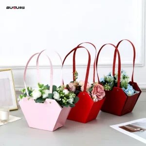 White Cardboard Floral Bag Special Shape Favor Box for Anniversary Wedding Birthday for Floral Bouquets