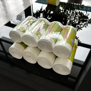 White Color Bags Trash Bag Garbage Dustbin Bags Rolls