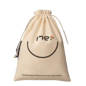 White Cotton Custom Drawstring Dust Bag Covers for Handbag