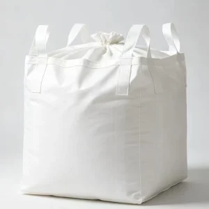 White Cross Lift FIBC Bag 1-2 Ton Capacity Square Bottom Anti Break Ton Packaging Bag