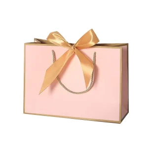 White Custom Logo Biodegradable Recyclable Paperboard Shopping Bags for Promotion and Supermarket Use