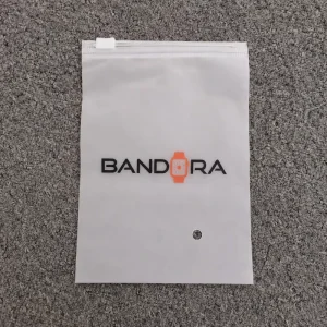 White Frosted Plastic Zipper Bags with Custom Print Eco Friendly Choice for Clothing Packaging