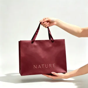White Kraft Paper Gift Bag for Clothing Candle Craft Packaging Ribbon Handle White Cardboard Shopping Bag for Promotions