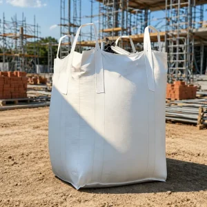 White Loop equipped Open Top FIBC Bulk Bag Economical PP Woven Super Sack