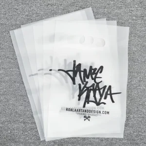 White Merchandise Plastic Shopping Bags for Retail Shops and Party Favors