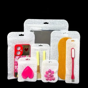 White Non-woven Fabric Bags with Zip Lock Resealable Plastic Packaging Bags