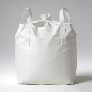 White PP FIBC Bulk Bag for Plastic Pellets Resins Durable Smooth Inner Surface Preserve Purity Bulk Packaging Transport