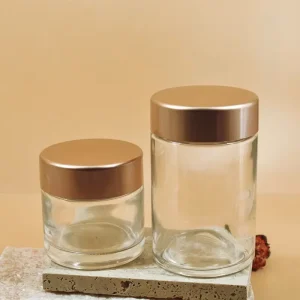 Wide Mouth Flint Glass Honey Bottles 180ml 250ml 350ml 500ml Glass Jars with Screw Cap