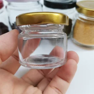 Wide Mouth Glass Jars with Secure Caps for Storage 25ML 35ML 50ML