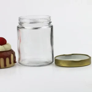 Wide Mouth Round Food Honey Jam Drink Glass Canning Jar Cup Bottle for Food