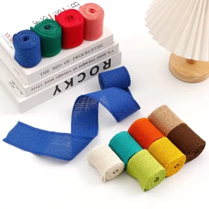 Width 5.5cm Versatile For Gift Packaging Pure Color Weave Ribbon Gift Ribbon