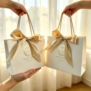 Windowed Children’s White Transparent PVC Corporate Tote Paperboard Bags Recyclable Reusable