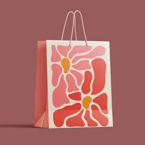 With Logos for Rectangle Ladies Paper Kraft Shopping Gift Bag