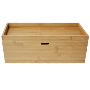 Wood Bamboo-made Modern Portable Desktop Food Storage Box with Freshness Preservation for Organizing Personal Items Cosmetics