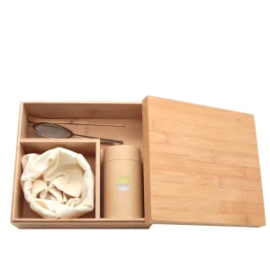 Wooden Box Matcha Kit Matcha Gift Set Cute Glass Ceramic Bowl for Japanese Ceremony