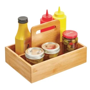 Wooden Boxes for Household Living Room Table Snacks with Handle Bamboo Wood Storage Box