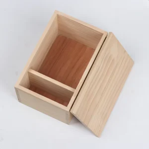 Wooden Eco Friendly Storage Box Natural Bamboo Wood Organizer Container for Kitchen Office Bedroom Bathroom Counter