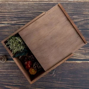 Wooden Storage Box Pull-out Modern Minimalist Food Box Court Pastry Flow Heart Moon Cake Universal Hand Gift Box