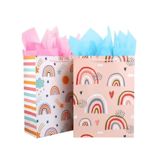 Youjiu Custom Logo Biodegradable Durable Eco Friendly Gift Paper Bags for Corporate Events Weddings Birthday Parties Elegant