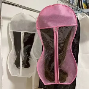Zippered Dust Proof Bag for Storing Non woven Fabric Wigs