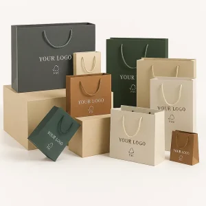 custom High Quality shopping Paper gift Bag With Your Own Logo Hot Seller Kraft Bag Paper Take Out Paper Bag
