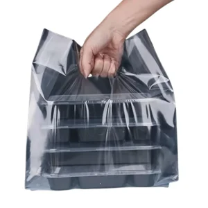 customized logo plastic tote bags portable shopping bags