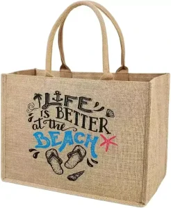 factory price cute practical Natural Durable reusable Sturdy handle jute shopping bags with logos